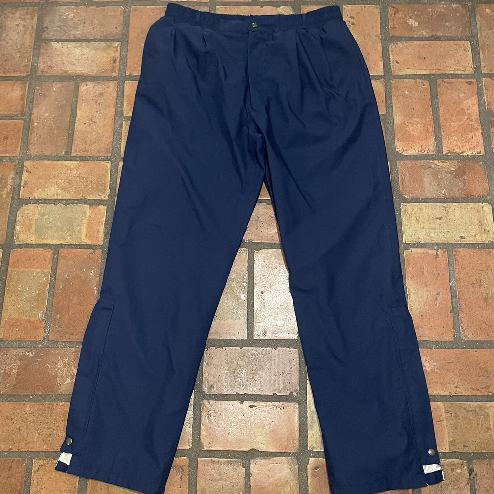 Tourney Gore-Tex Men's XXL Windbreaker Rain Golf Pants Blue Zip Cuffs
